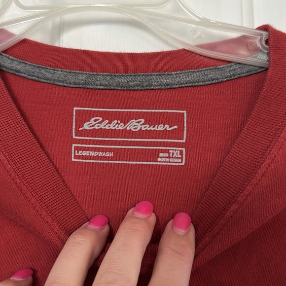 Eddie Bauer Red Long Sleeve XLT Mens - Picture 3 of 4
